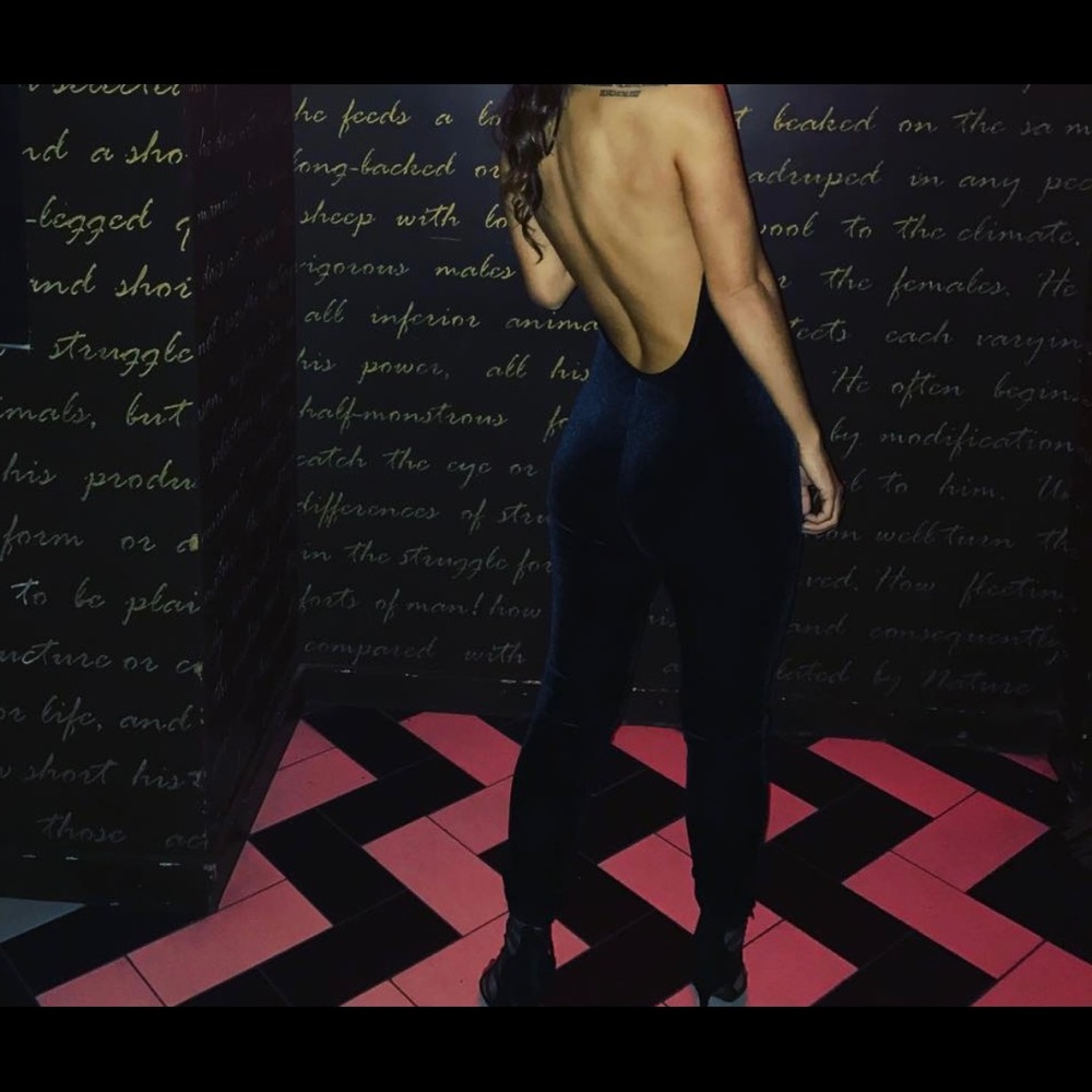 Sexy velvet jumpsuit